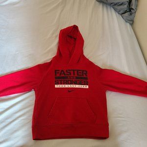 Red Nike hoodie